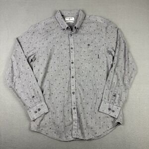 Billabong Shirt Mens large Gray Drip Dry No-Iron Stretch Button‎ Down  Pocket